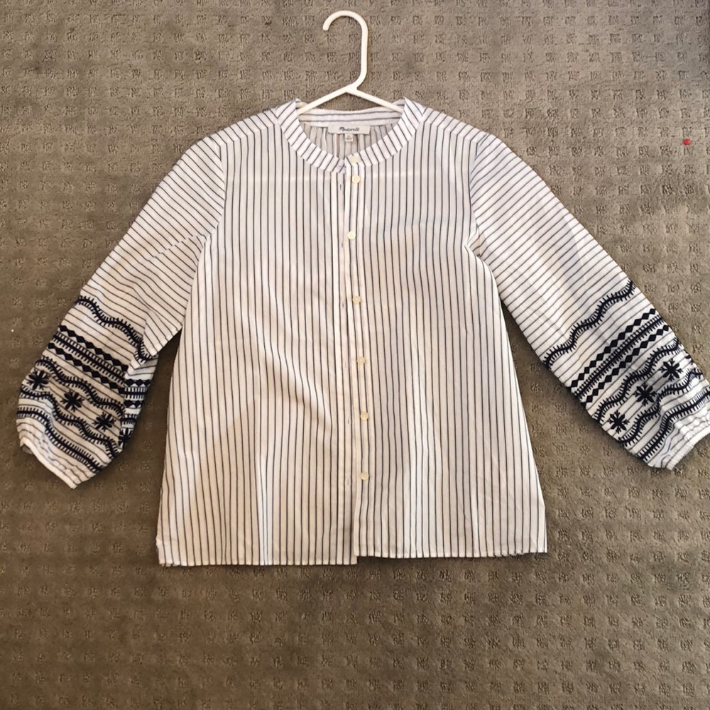BNWT Madewell Embroidered Blouse